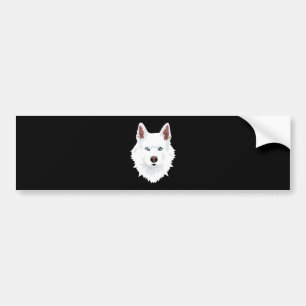 Adesivo Para Carro Cana-De-Neve Branca Siberiana - Cão-De-Neve Branc