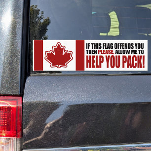Adesivo Para Carro CANADÁ Se Este Sinalizador Ofender Você