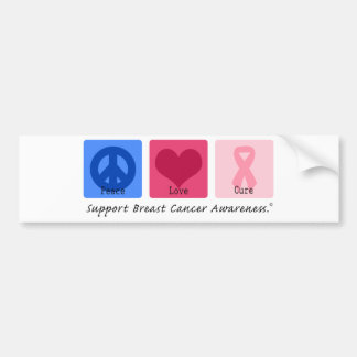 Adesivo Para Carro Cancro da mama da cura do amor da paz
