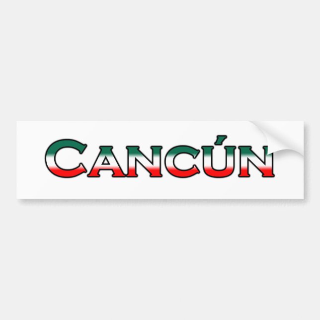 Adesivo Para Carro Cancun (logotipo do texto) (Frente)