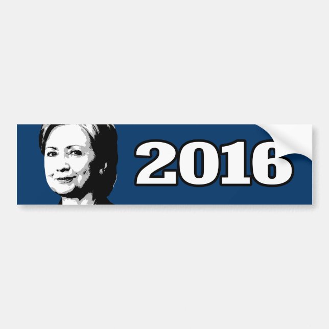Adesivo Para Carro Candidato 2016 de HILLARY CLINTON (Frente)