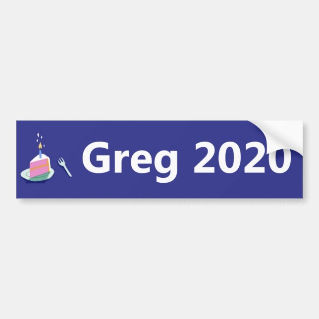 Adesivo Para Carro Candidato presidencial de Greg 2020 (Frente)