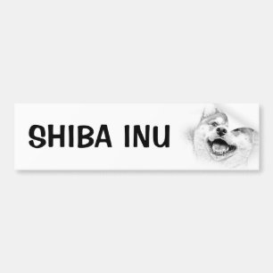 Adesivo Para Carro Cão de sorriso de Shiba Inu