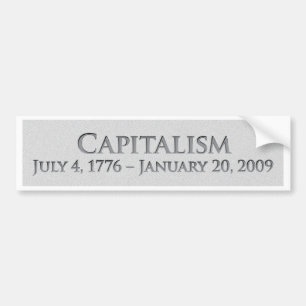 Adesivo Para Carro Capitalismo 4 de julho de 1776 - 20 de janeiro de