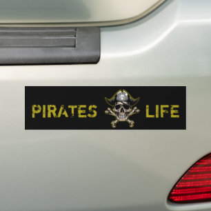 Adesivo Para Carro Capitão Nome Pirate Legend Black Bumper Sticker