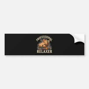 Adesivo Para Carro Capivara Engraçada Relaxadora Profissional