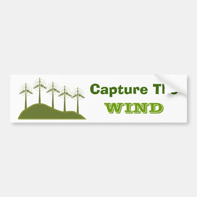 Adesivo Para Carro Capture o vento Bumpersticker (Frente)