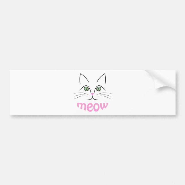 Adesivo Para Carro Cara de gato (Frente)