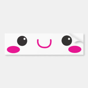 Adesivo Para Carro CARA de KAWAII bonito!