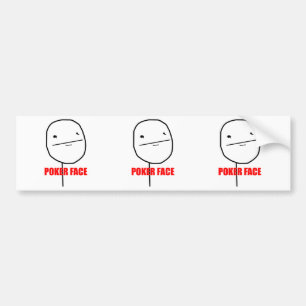 Adesivo Para Carro Cara de póquer - autocolante no vidro traseiro