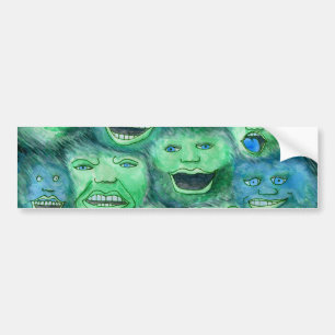 Adesivo Para Carro Caras engraçadas. Monstro dos desenhos animados d