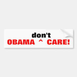 Adesivo Para Carro ^CARE de OBAMA^do não! bumpersticker