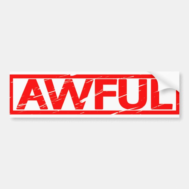 Adesivo Para Carro Carimbo horrível (Frente)