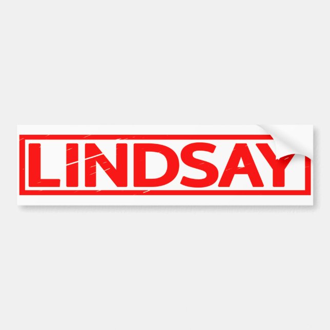 Adesivo Para Carro Carimbo Lindsay (Frente)