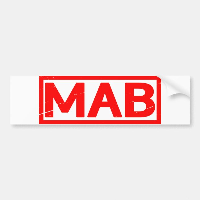 Adesivo Para Carro Carimbo Mab (Frente)