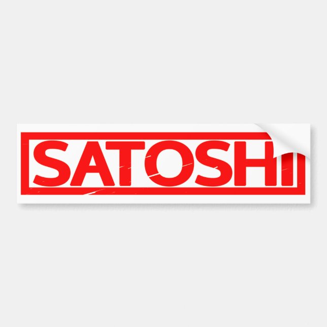 Adesivo Para Carro Carimbo Satoshi (Frente)