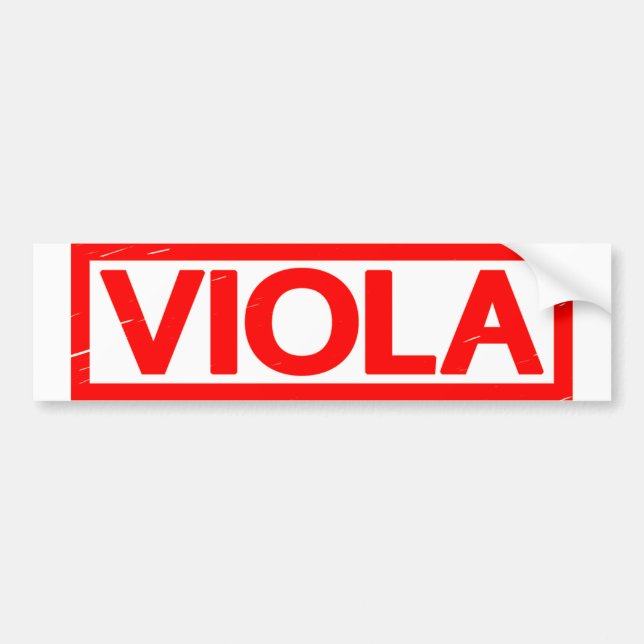 Adesivo Para Carro Carimbo Viola (Frente)