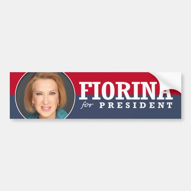 Adesivo Para Carro Carly Fiorina para o presidente 2016 (Frente)