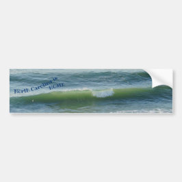 Adesivo Para Carro Carolina do Norte é Home Ocean Wave Bumper Sticker