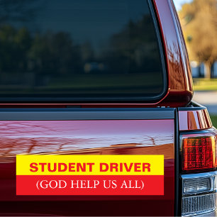 Adesivo Para Carro Carro Engraçado De Motorista Estudante