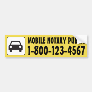 Adesivo Para Carro Carro móvel do notário com número de telefone