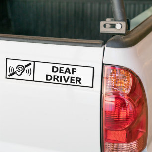Adesivo Para Carro Carro para Deficientes Auditivos Surdos Motoristas