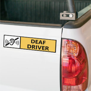 Adesivo Para Carro Carro para Deficientes Auditivos Surdos Motoristas