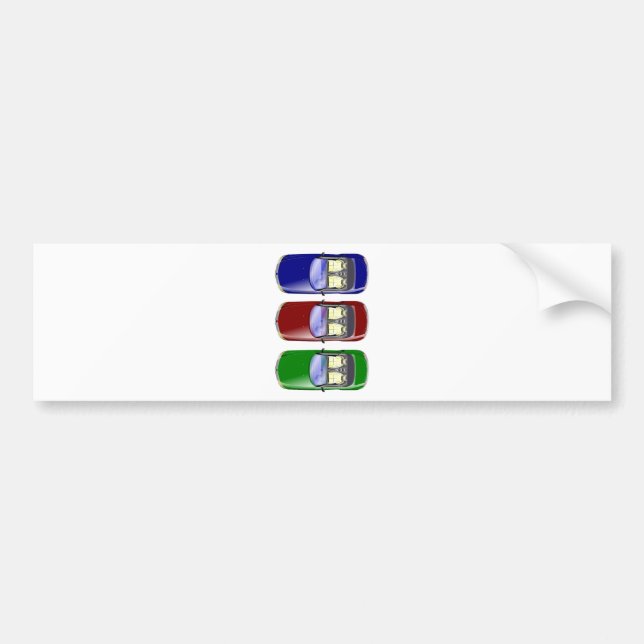 Adesivo Para Carro Carros coloridos (Frente)