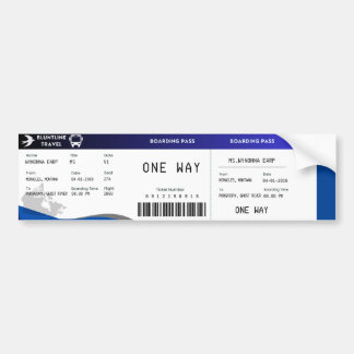 Adesivo Para Carro Cartão de embarque em bluntline (S1E1)