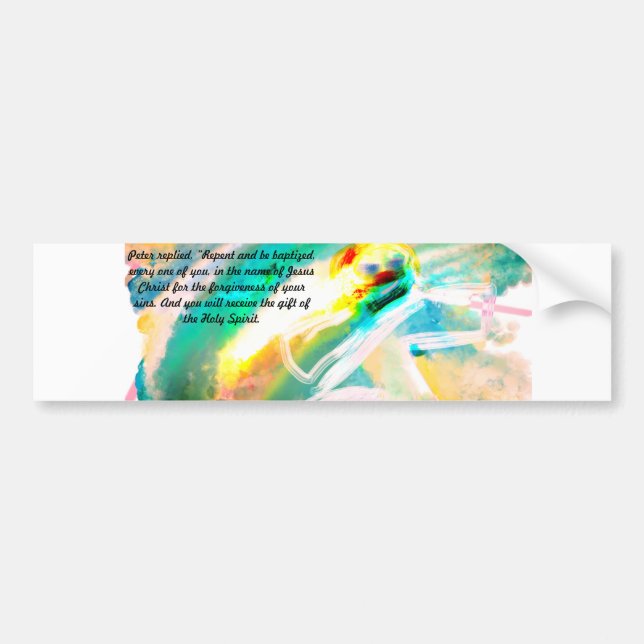 Adesivo Para Carro Cartaz de cartão postal da caneca de café de Jesus (Frente)