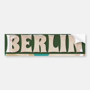 Adesivo Para Carro Cartaz de Viagem Antigo de Berlim