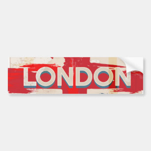 Adesivo Para Carro Cartaz Vintage da União de Londres