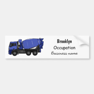 Adesivo Para Carro Cartoon de caminhão de transporte misto em betão