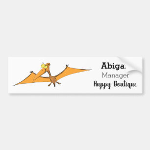Adesivo Para Carro Cartoon voador de pterodátilo, cor de laranja gir