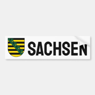 Adesivo Para Carro Casaco de Armas da Saxónia (Saxónia), ALEMÃO