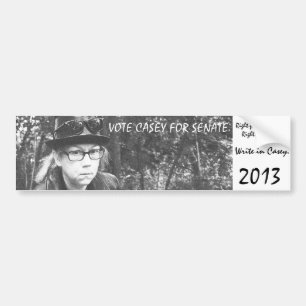 Adesivo Para Carro CASEY DO VOTO PARA O SENADO.  Como mau pode ser?