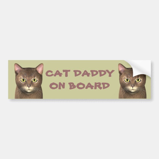 Adesivo Para Carro Cat Daddy On Board (Frente)