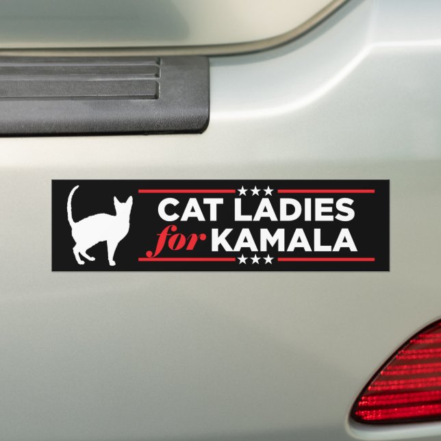 Adesivo Para Carro Cat Ladies para Kamala Harris 2024 (No carro)