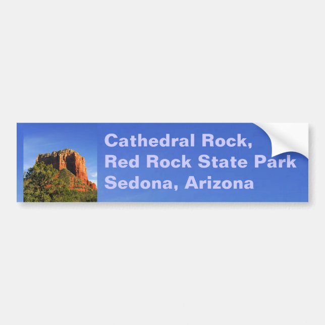 Adesivo Para Carro Cathedral Rock, Sedona Arizona Bumper Sticker (Frente)