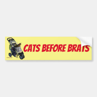 Adesivo Para Carro Cats Before Brats Bumper Sticker