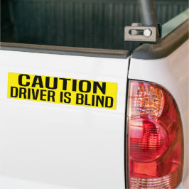 Adesivo Para Carro caution driver is blind