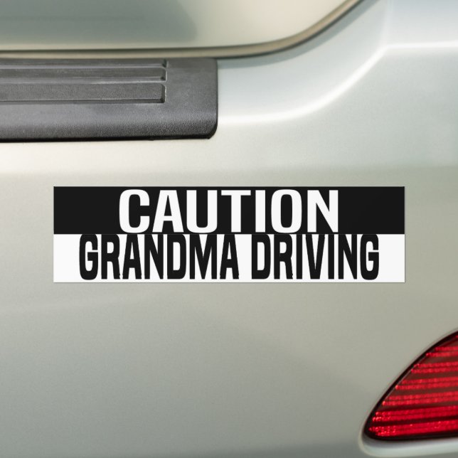 Adesivo Para Carro caution Grandma Driving (No carro)