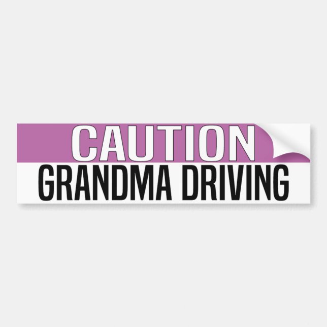 Adesivo Para Carro caution Grandma Driving (Frente)