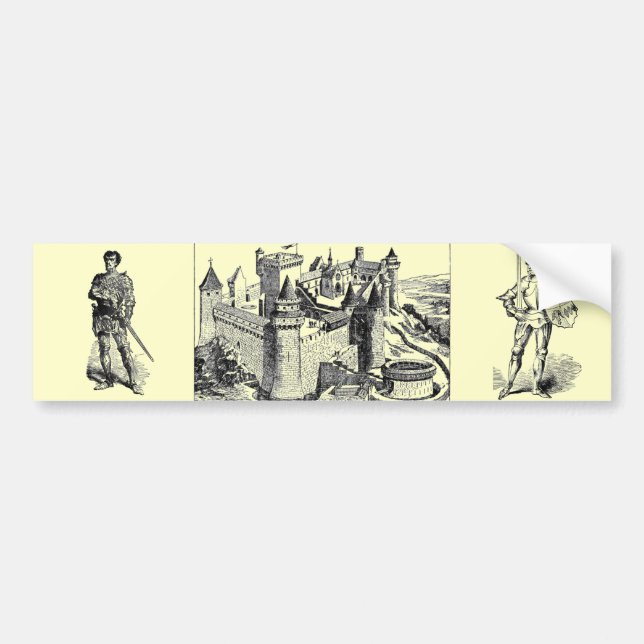 Adesivo Para Carro Cavaleiro Medieval (Frente)