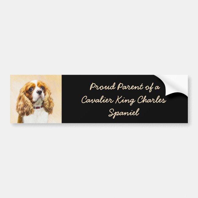 Adesivo Para Carro Cavalier King Charles Spaniel Original (Frente)