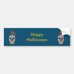 Adesivo Para Carro Caveira Gótica e Halloween Rato