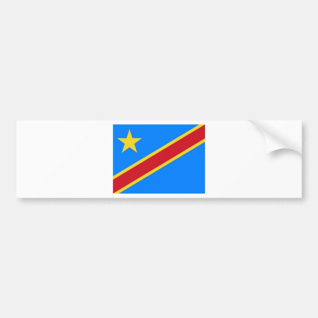 Adesivo Para Carro CD da bandeira de Congo (Frente)