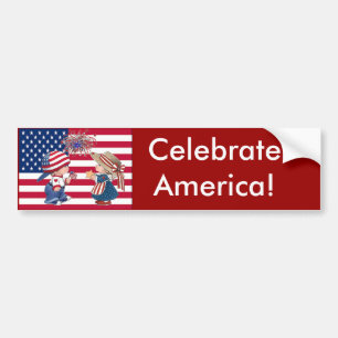 Adesivo Para Carro Celebrar bandeira americana