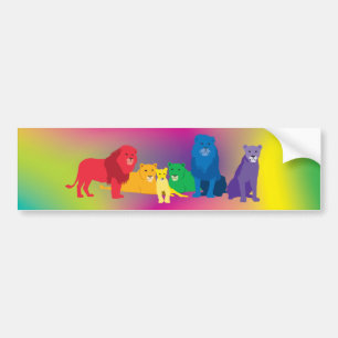 Adesivo Para Carro Celebre seu Orgulho do Lion Arco-Íris