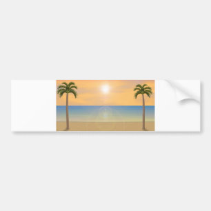 Adesivo Para Carro Cena da praia do por do sol: